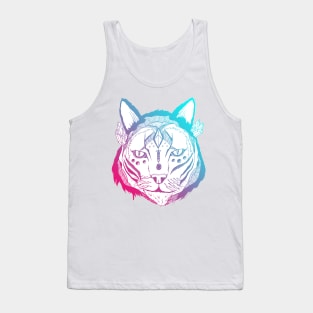 Dual Color Mystical Tribal Cat Tank Top